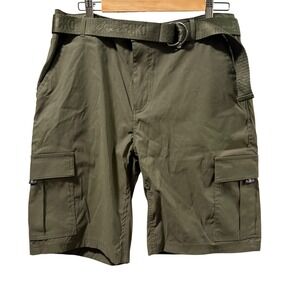 Marc Ecko Cut & Sew Mens Olive Green Cargo Shorts with Belt MK8S0104S4 Size 34